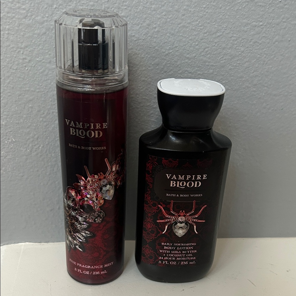 Bath & Body Works Vampire Blood Fragrance Mist and Body Lotion - Red and Black